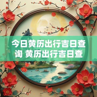 今日黄历出行吉日查询 黄历出行吉日查询2025年