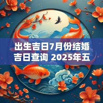 出生吉日7月份结婚吉日查询 2025年五月份结婚吉日