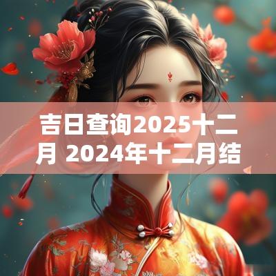 吉日查询2025十二月 2025年十二月结婚吉日查询