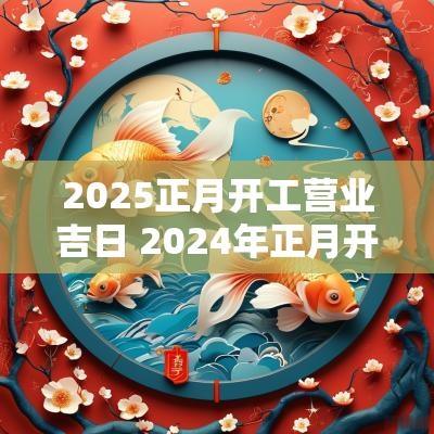 2025正月开工营业吉日 2025年正月开工吉日有哪些
