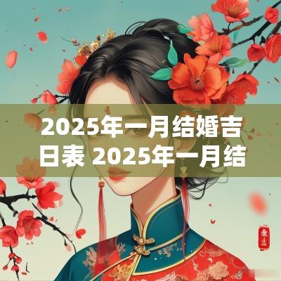 2025年一月结婚吉日表 2025年一月结婚黄道吉日