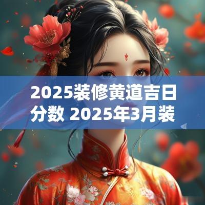 2025装修黄道吉日分数 2025年3月装修黄道吉日查询