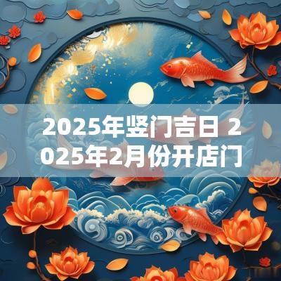 2025年竖门吉日 2025年2月份开店门吉日