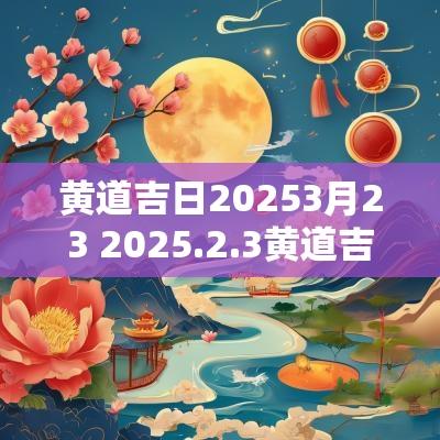 黄道吉日20253月23 2025.2.3黄道吉日