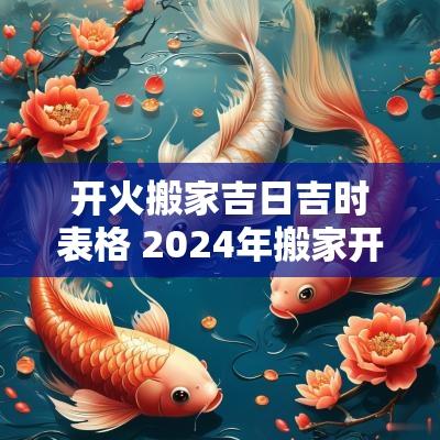 开火搬家吉日吉时表格 2025年搬家开火黄道吉日