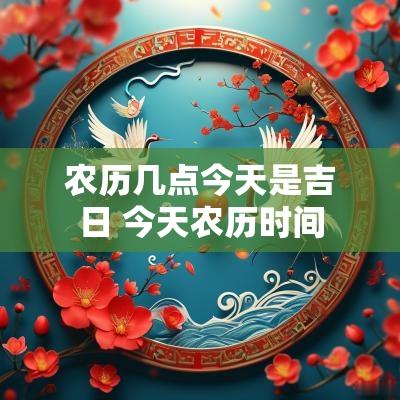 农历几点今天是吉日 今天农历时间
