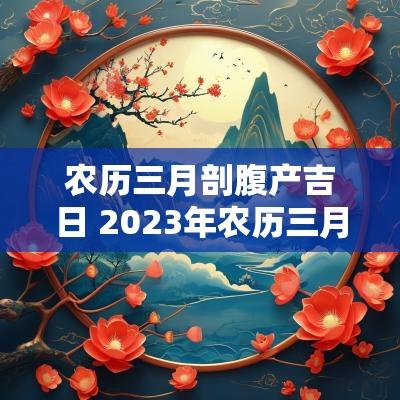 农历三月剖腹产吉日 2025年农历三月剖腹产吉日吉时