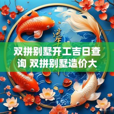 双拼别墅开工吉日查询 双拼别墅造价大概多少钱