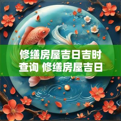 修缮房屋吉日吉时查询 修缮房屋吉日吉时查询最新