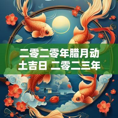 二零二零年腊月动土吉日 二零二三年二月黄道吉日