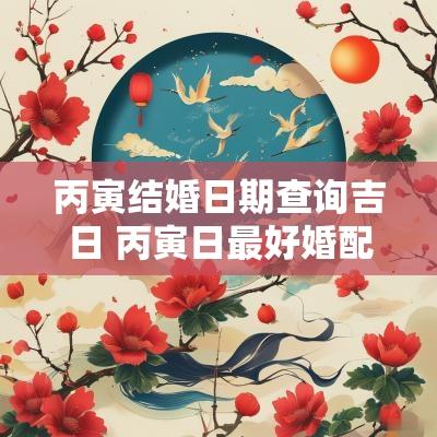 丙寅结婚日期查询吉日 丙寅日最好婚配
