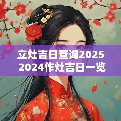 立灶吉日查询2025 2025作灶吉日一览表