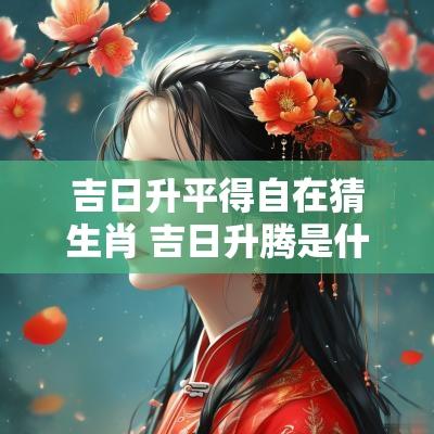 吉日升平得自在猜生肖 吉日升腾是什么生肖