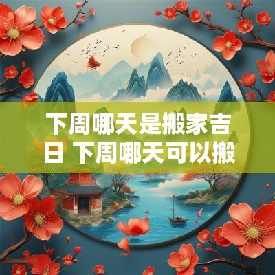 下周哪天是搬家吉日 下周哪天可以搬家