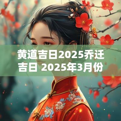 黄道吉日2025乔迁吉日 2025年3月份乔迁黄道吉日
