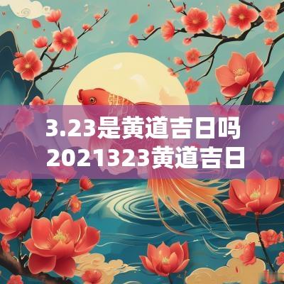 3.23是黄道吉日吗 2025323黄道吉日