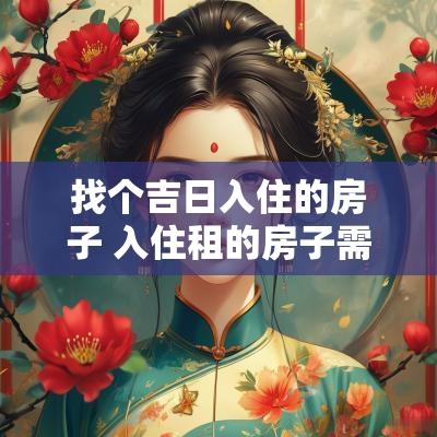 找个吉日入住的房子 入住租的房子需要怎样吉利