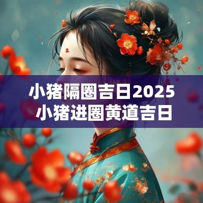 小猪隔圈吉日2025 小猪进圈黄道吉日