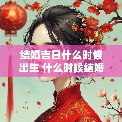 结婚吉日什么时候出生 什么时候结婚最合适年龄