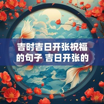 吉时吉日开张祝福的句子 吉日开张的句子