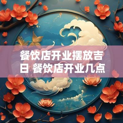 餐饮店开业摆放吉日 餐饮店开业几点吉利