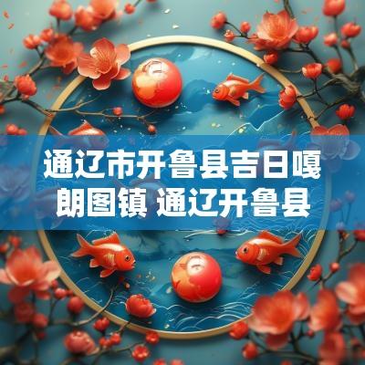通辽市开鲁县吉日嘎朗图镇 通辽开鲁县开鲁镇