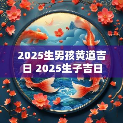 2025生男孩黄道吉日 2025生子吉日