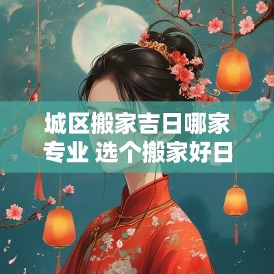 城区搬家吉日哪家专业 选个搬家好日子