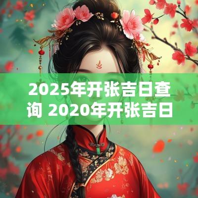 2025年开张吉日查询 2025年开张吉日黄道吉日