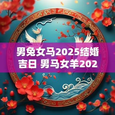 男兔女马2025结婚吉日 男马女羊2025年结婚吉日
