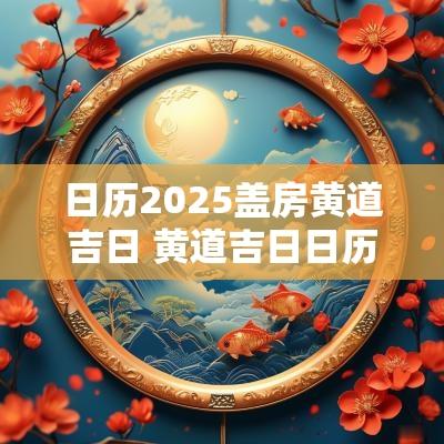 日历2025盖房黄道吉日 黄道吉日日历表2025年