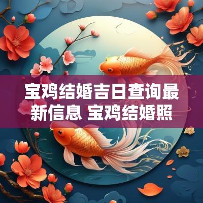 宝鸡结婚吉日查询最新信息 宝鸡结婚照要求