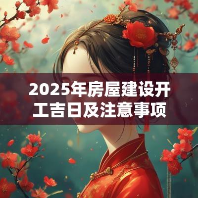 2025年房屋建设开工吉日及注意事项