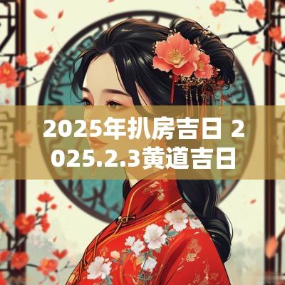 2025年扒房吉日 2025.2.3黄道吉日