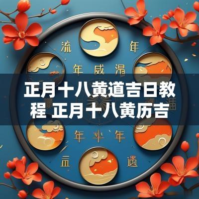 正月十八黄道吉日教程 正月十八黄历吉日查询