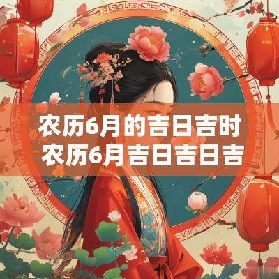农历6月的吉日吉时 农历6月吉日吉日吉时