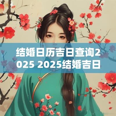 结婚日历吉日查询2025 2025结婚吉日查询