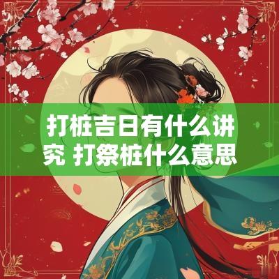 打桩吉日有什么讲究 打祭桩什么意思