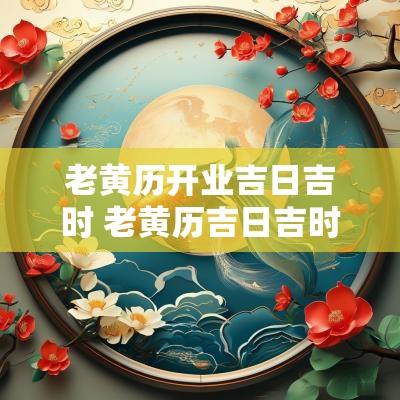 老黄历开业吉日吉时 老黄历吉日吉时辰查询开业