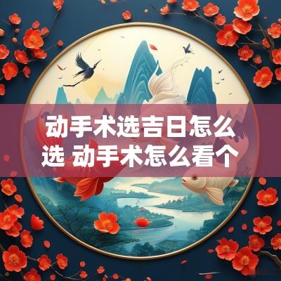 动手术选吉日怎么选 动手术怎么看个吉利的日子