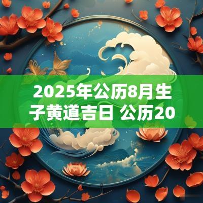 2025年公历8月生子黄道吉日 公历2025年8月22日胎神方位