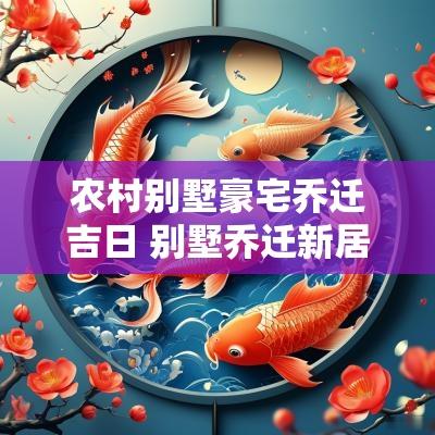 农村别墅豪宅乔迁吉日 别墅乔迁新居布置