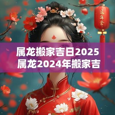 属龙搬家吉日2025 属龙2025年搬家吉日查询