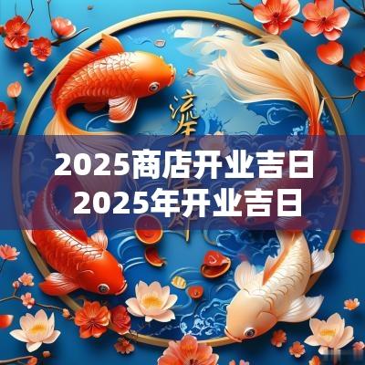 2025商店开业吉日 2025年开业吉日