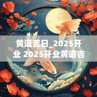 黄道吉日_2025开业 2025开业黄道吉日一览表