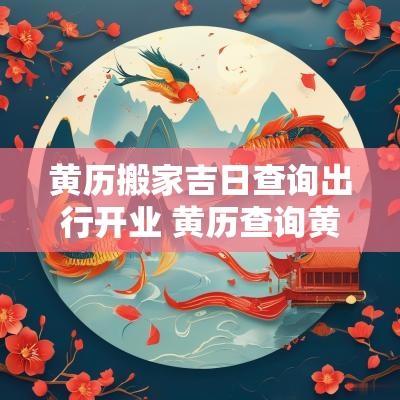 黄历搬家吉日查询出行开业 黄历查询黄道吉日2025搬家吉时