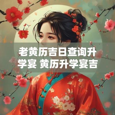 老黄历吉日查询升学宴 黄历升学宴吉日