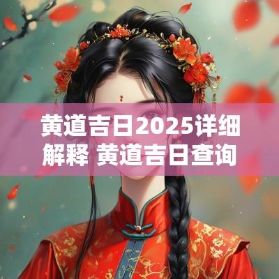 黄道吉日2025详细解释 黄道吉日查询2025年