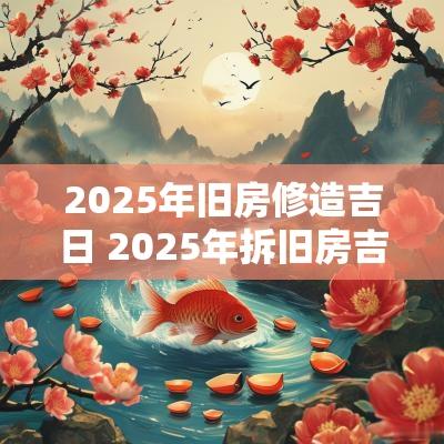2025年旧房修造吉日 2025年拆旧房吉日
