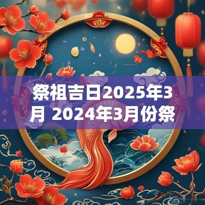 祭祖吉日2025年3月 2025年3月份祭祖吉日